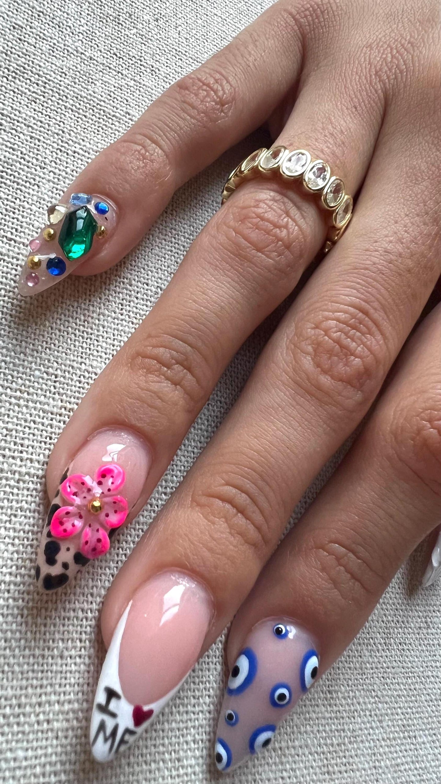 Gold Plated Cubic Zirconia Eternity Band Ring,Oval Cut Bezel Set Eternity Band,Gold Eternity Band,Wedding Band,Anniversary Jewelry