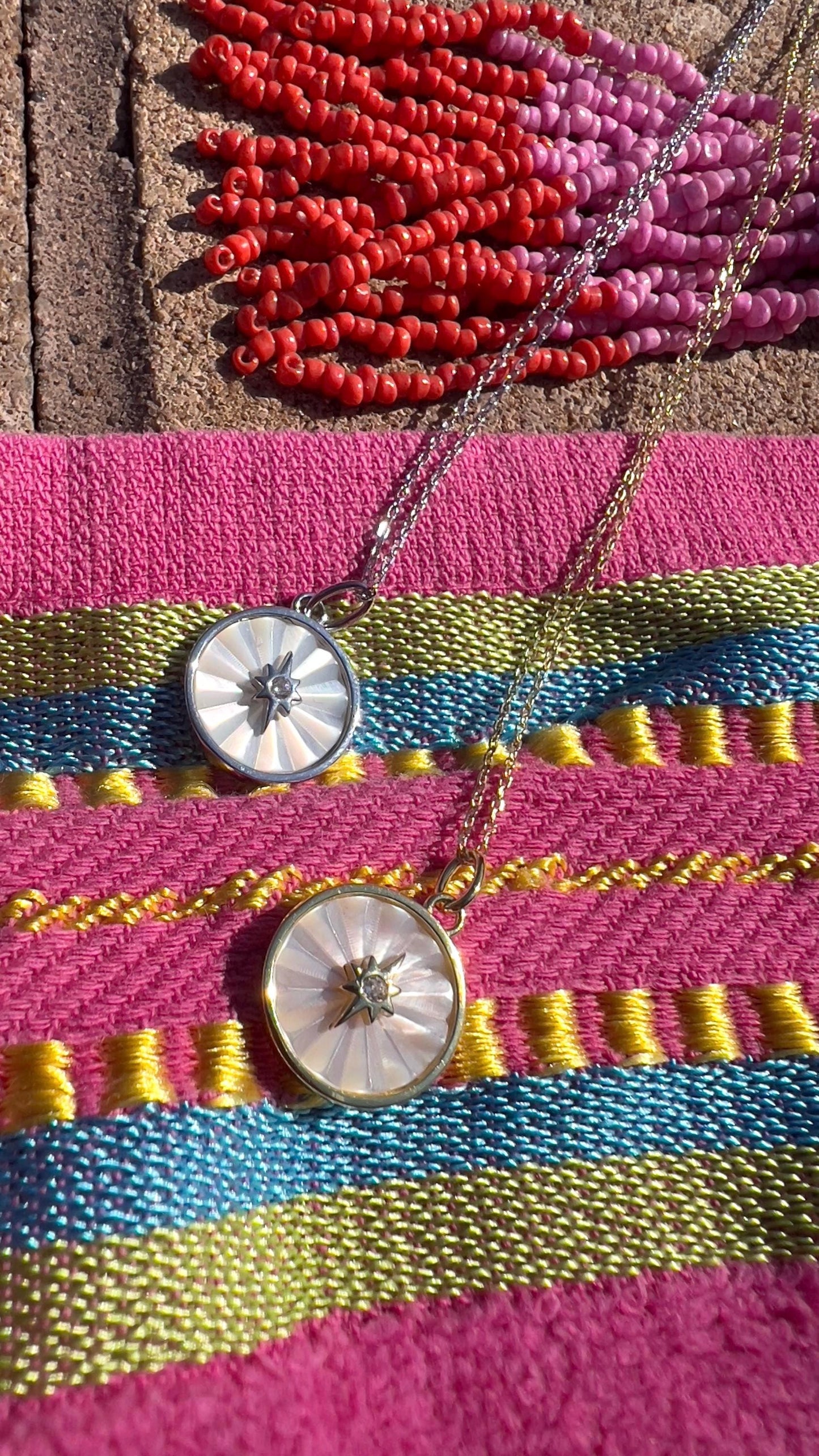 Gold North Star Necklace: 14K Plated Sterling Silver Celestial Pendant