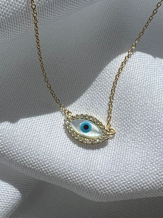 Evil eye Necklace,Protective Eye Necklace,Protective Charm ,Dainty Necklace,Protection Necklace,Evil Eye Charm Necklace, Trendy Necklace