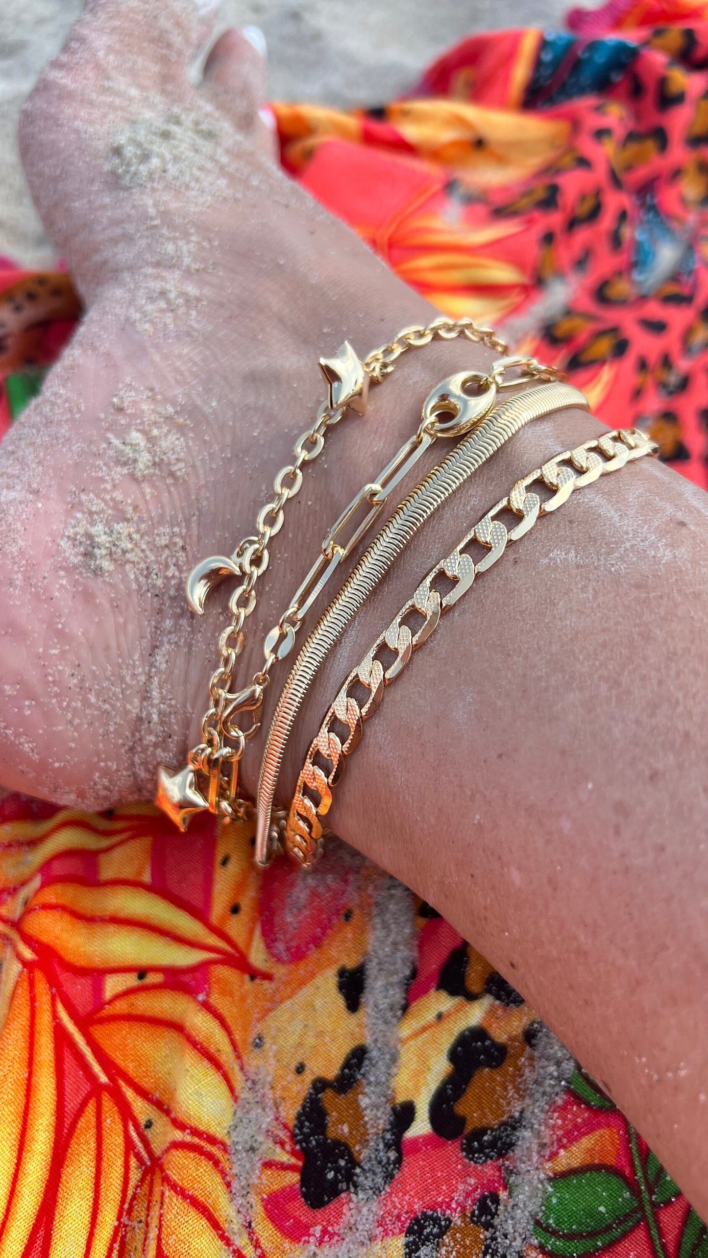 Chunky Gold Paperclip Chain Anklet: 18Kt Gold Filled