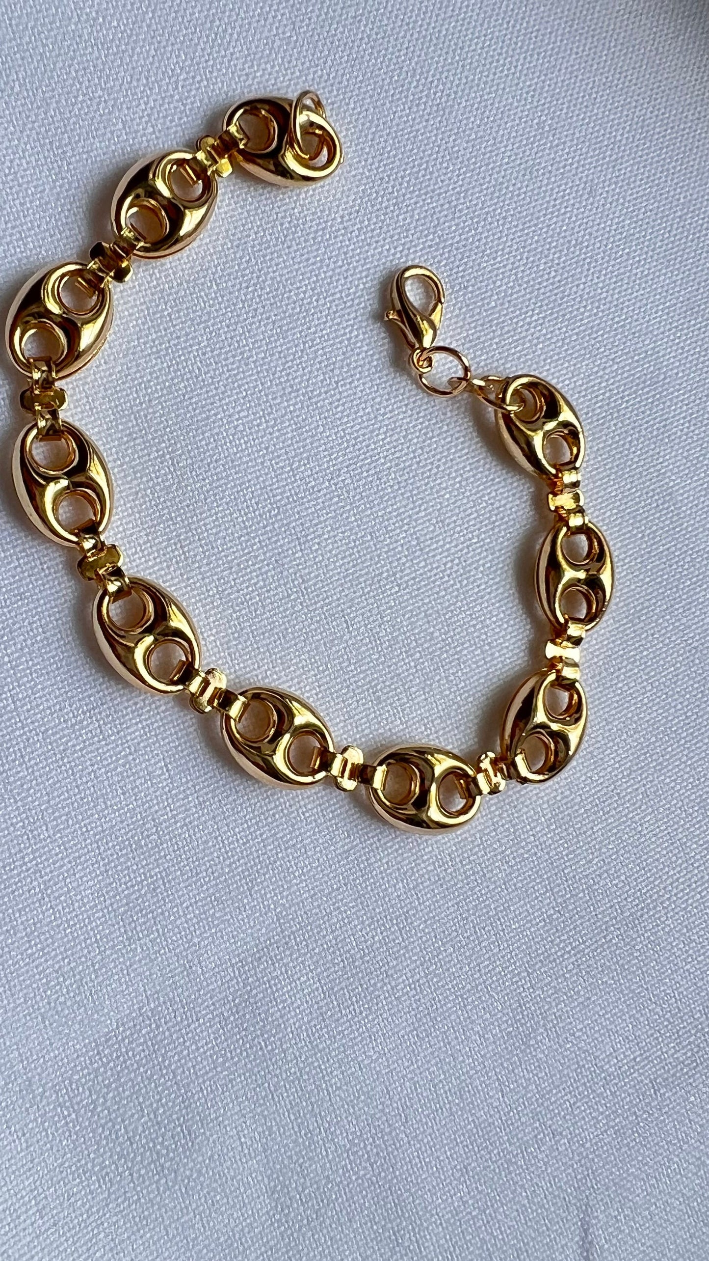 Puffy mariner bracelet,Mariner chain bracelet,mariner link bracelet, gold filled chunky bracelet,puffed mariner bracelet,everyday bracelet