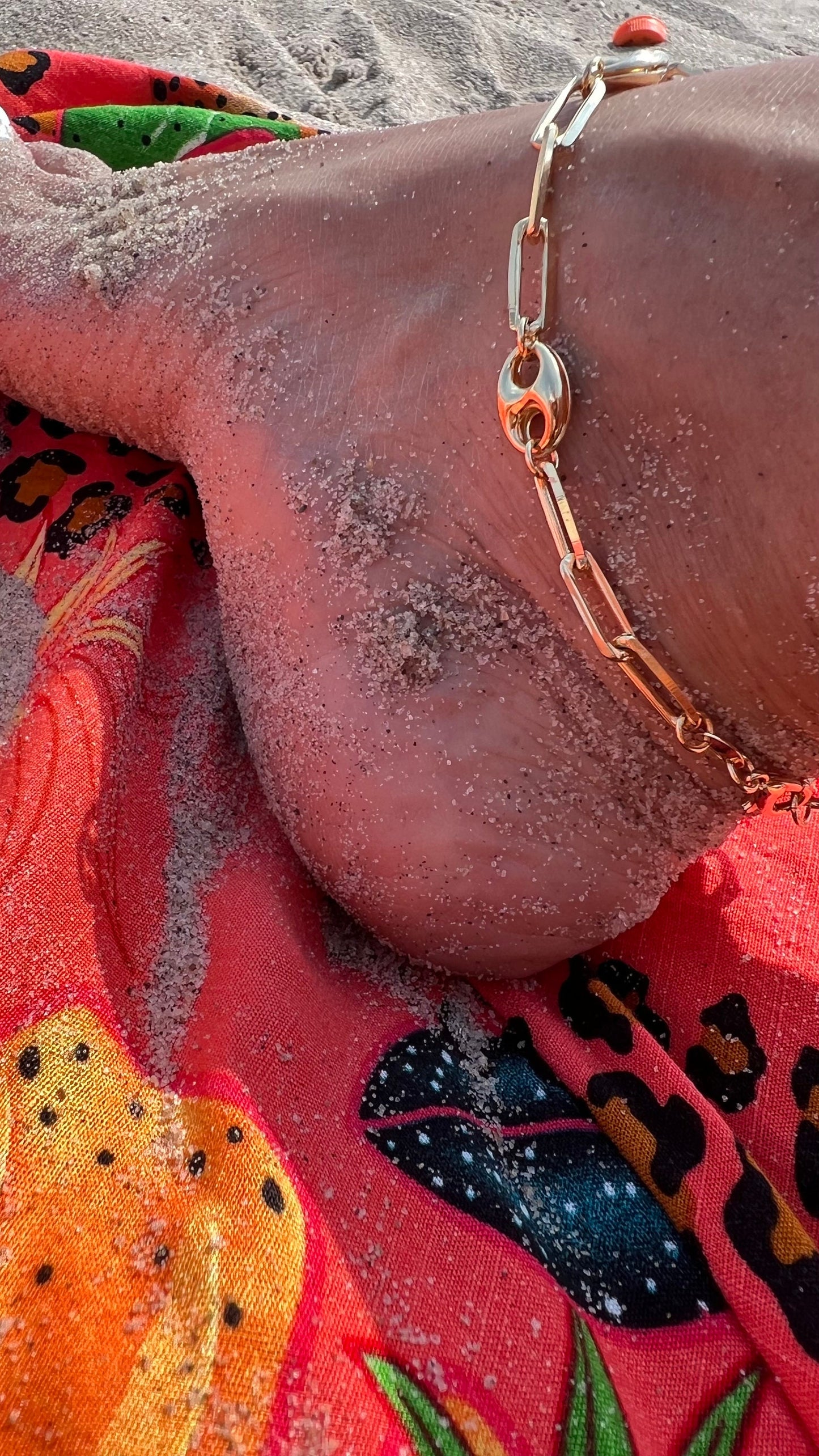 Chunky Gold Paperclip Chain Anklet: 18Kt Gold Filled