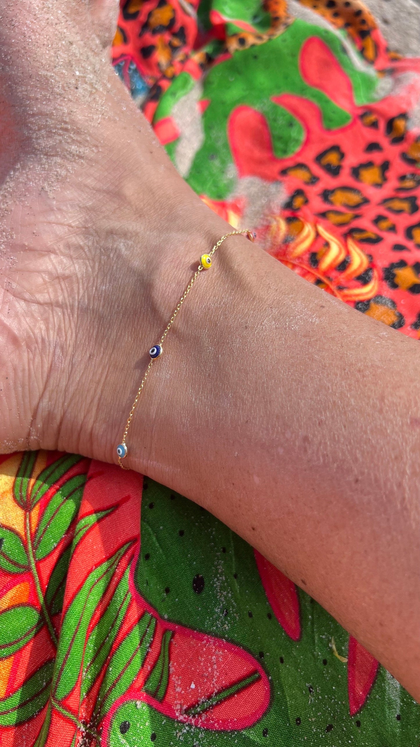 Evil eye anklet, evil eye ankle bracelet,dainty anklet , boho anklet, gold evil eye ankle bracelet, trendy glass ankle bracelet,gift for her