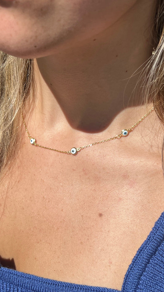 Evil eye necklace, protection necklace, evil eye pendant necklace,evil eye charm , blue evil eye  choker necklace, summer jewelry