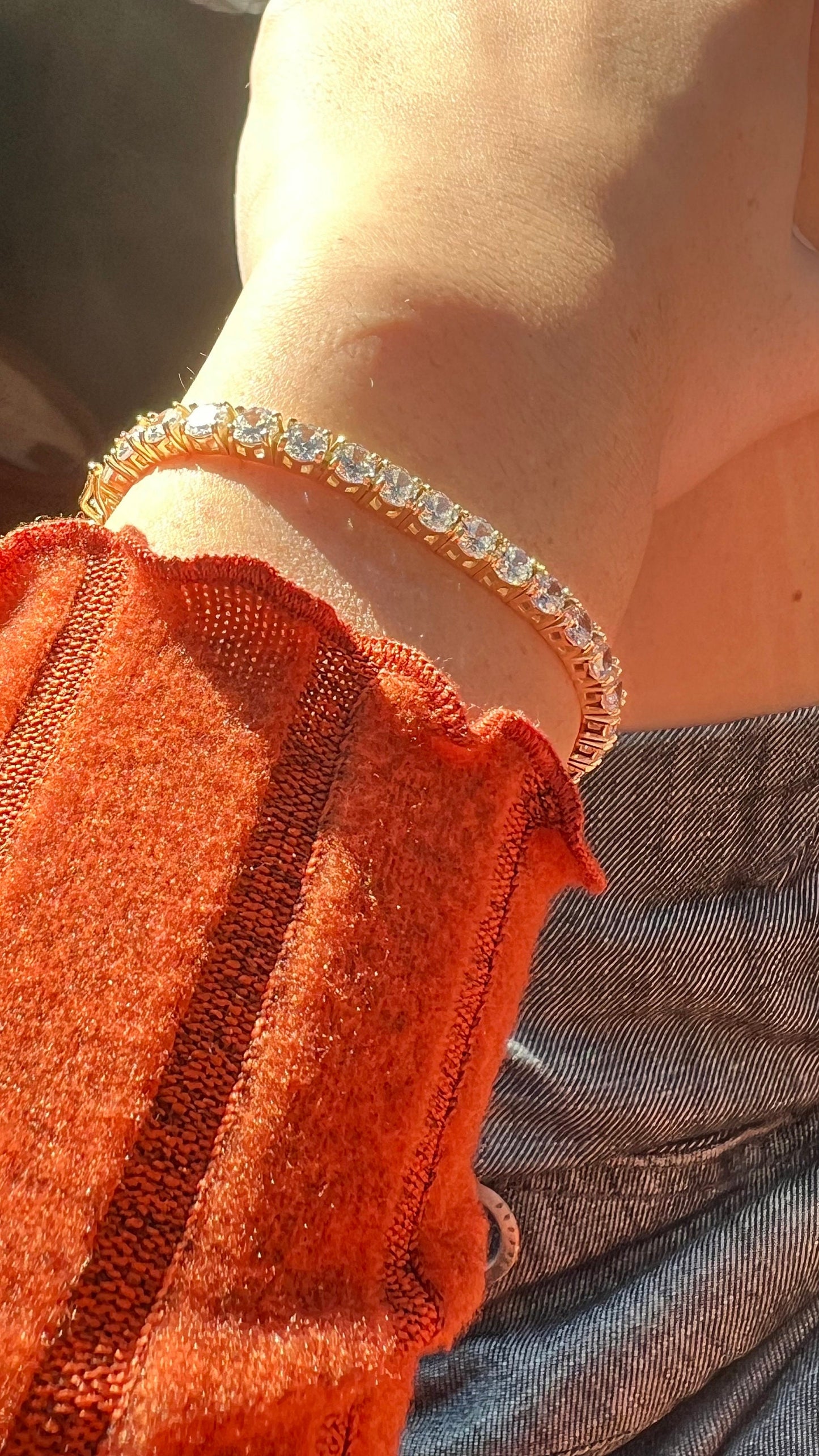 Gold Tennis Bracelet,Cubic Zirconia tennis bracelet,Dainty bracelet,Wedding Jewelry,Minimalist Stacking Bracelet,Gift for Her