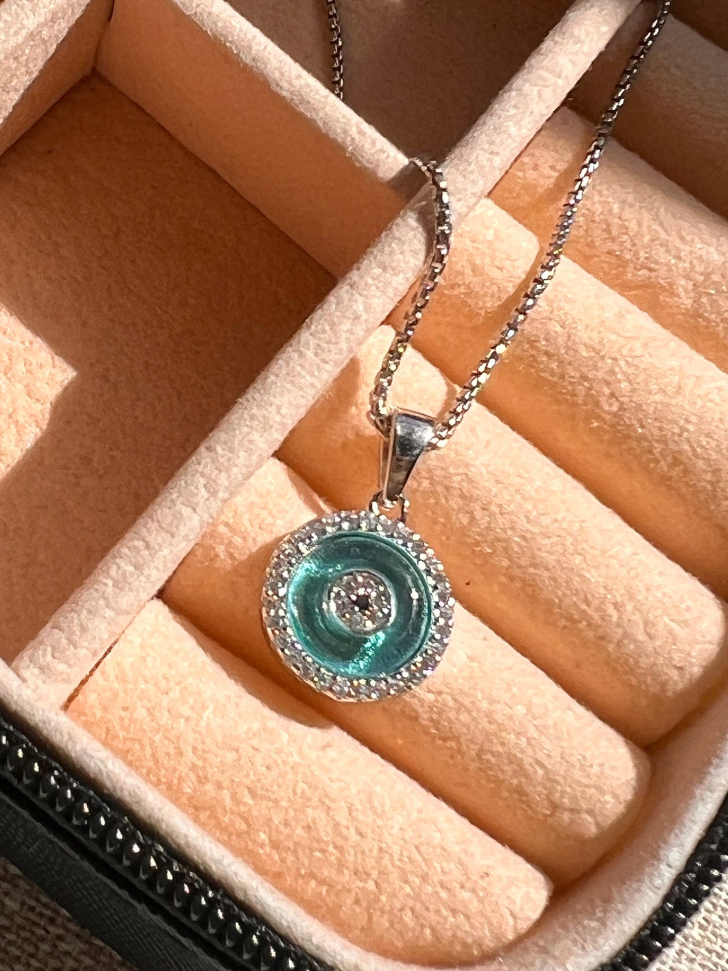 Sterling Silver Evil Eye Pendant Necklace: Protection Jewelry