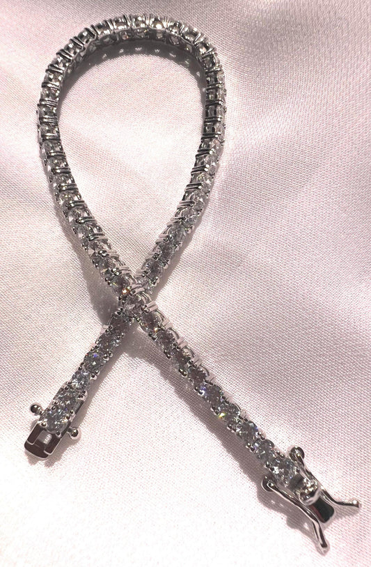 Sterling Silver CZ Tennis Bracelet - Classic 7-Inch Design