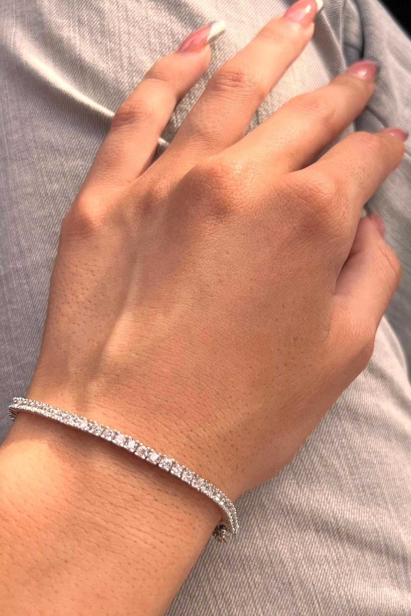 Sterling Silver CZ Tennis Bracelet - Classic 7-Inch Design