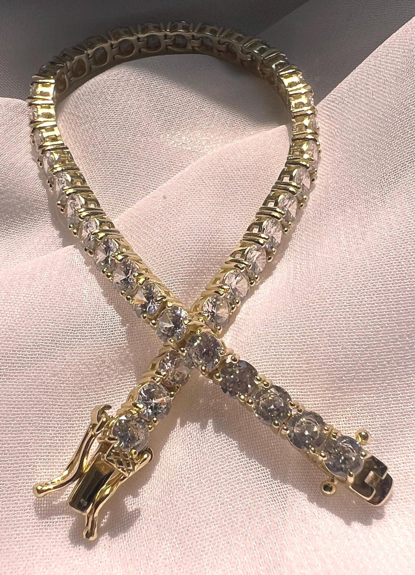 Gold Tennis Bracelet,Cubic Zirconia tennis bracelet,Dainty bracelet,Wedding Jewelry,Minimalist Stacking Bracelet,Gift for Her