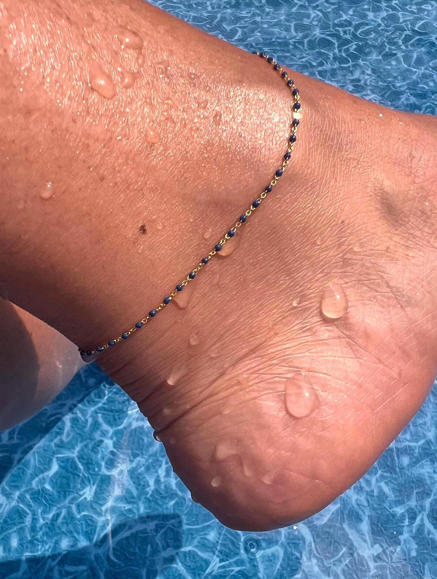14K Gold Plated anklet,dainty beaded anklet bracelet,adjustable ankle bracelet,beach anklet for women,summer anklet jewelry layered anklet