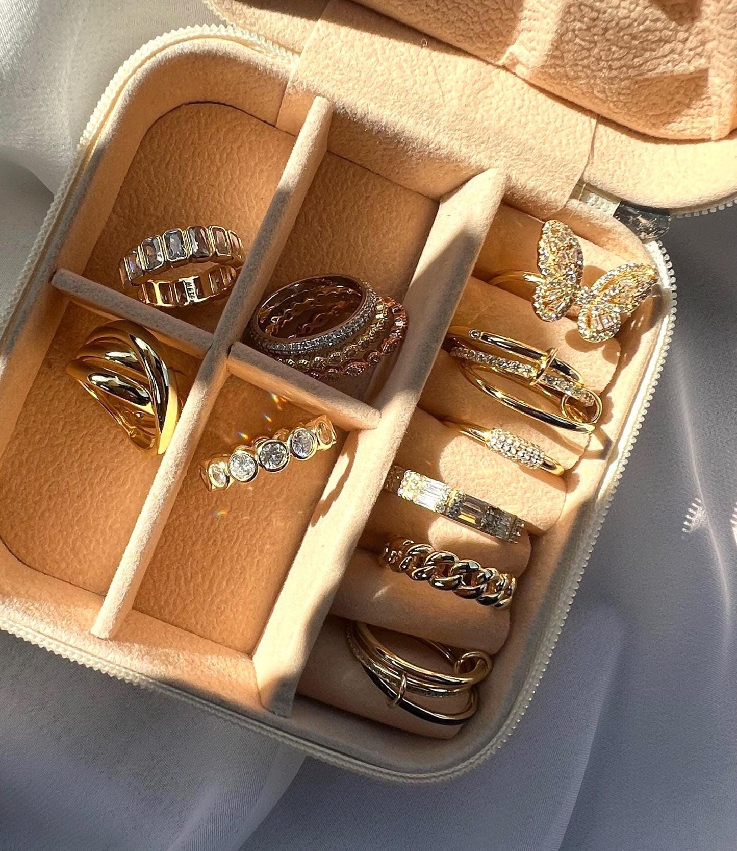 Gold Plated Sterling Silver Cuban Link Ring