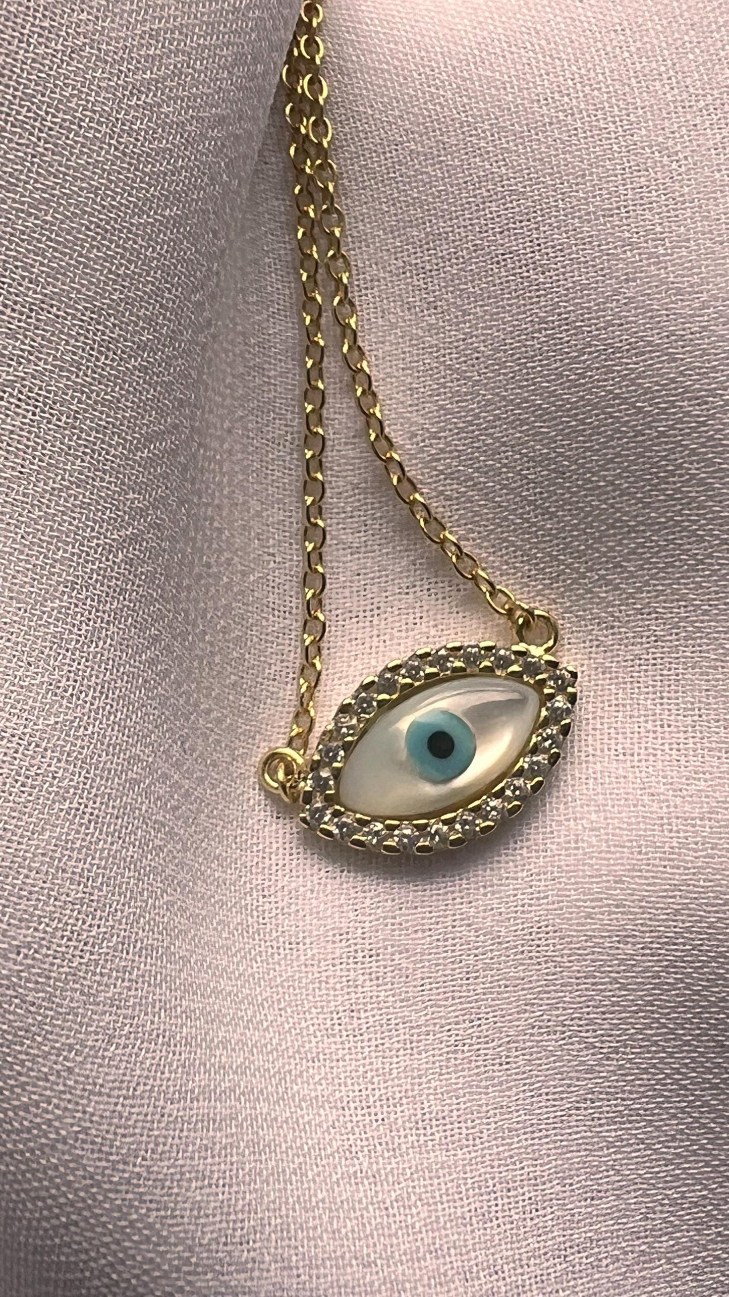 Evil eye Necklace,Protective Eye Necklace,Protective Charm ,Dainty Necklace,Protection Necklace,Evil Eye Charm Necklace, Trendy Necklace