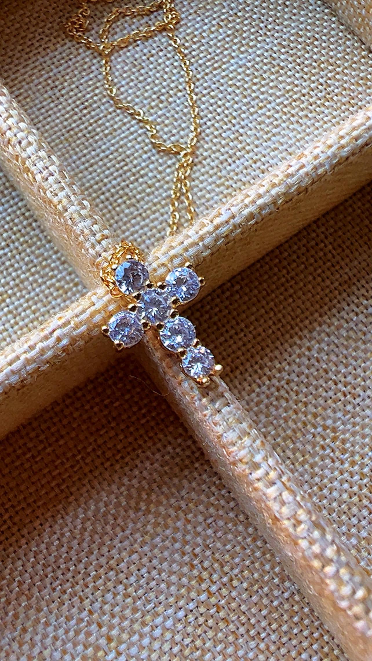 Cross Necklace,Religious Necklace,CZ Cross Pendant,Faith Jewelry,Stackable Necklace,Gemstone Cross Pendant Necklace