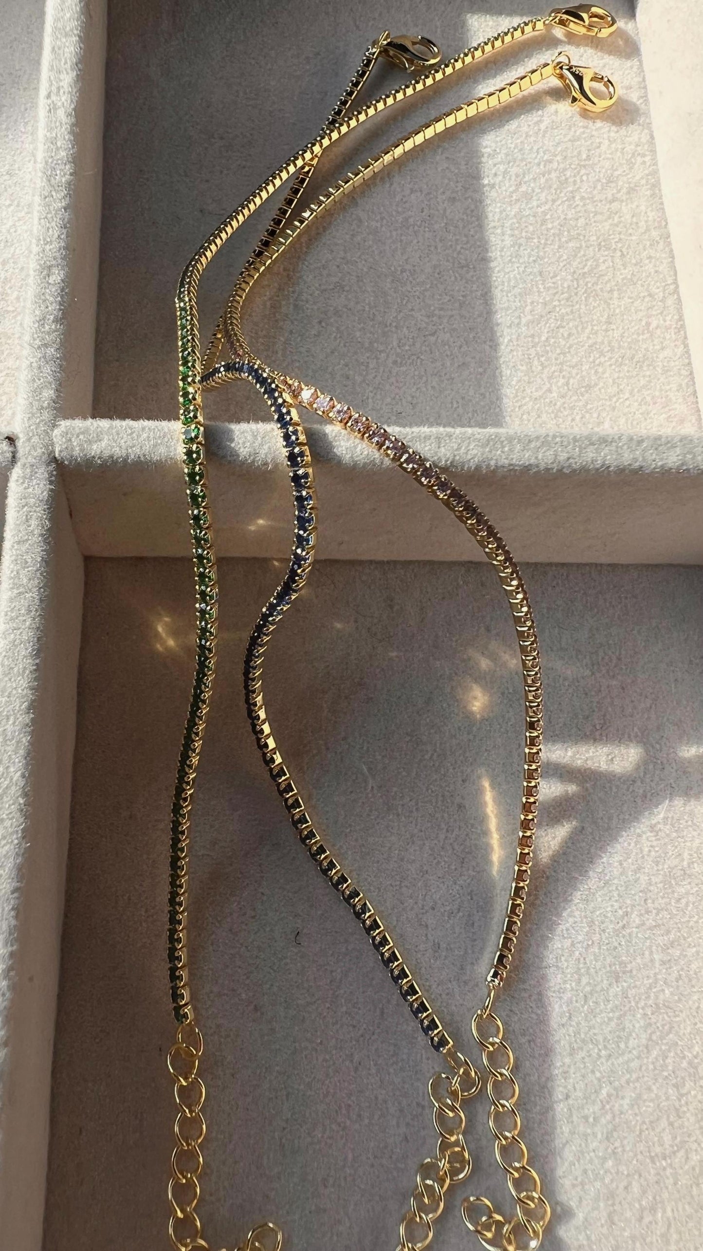 14K Gold Plated Birthstone Tennis Bracelet: Dainty Cubic Zirconia Jewelry