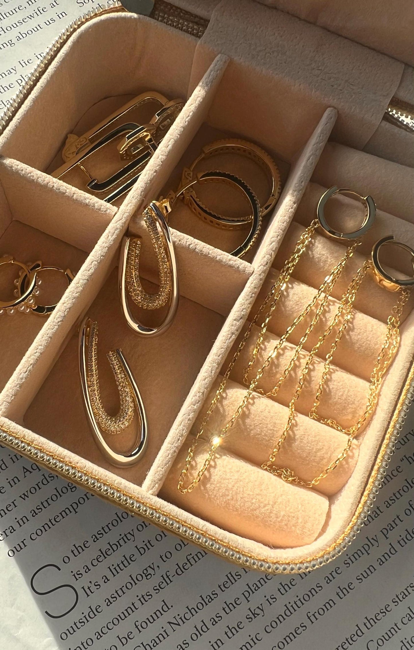 Two-Tone Oval CZ Earrings: Mixed Metal Geometric Jewelry