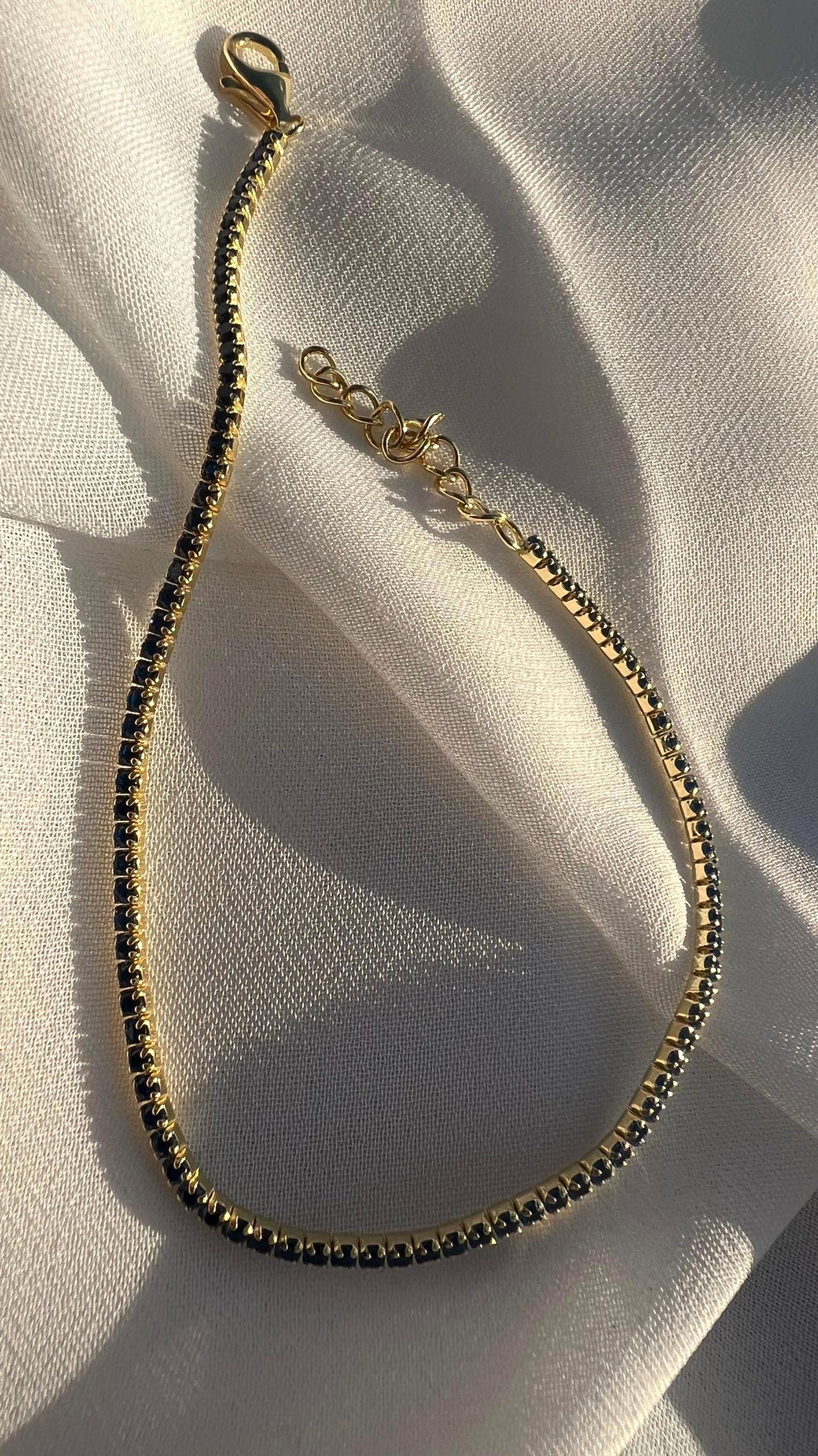 14K Gold Plated Birthstone Tennis Bracelet: Dainty Cubic Zirconia Jewelry
