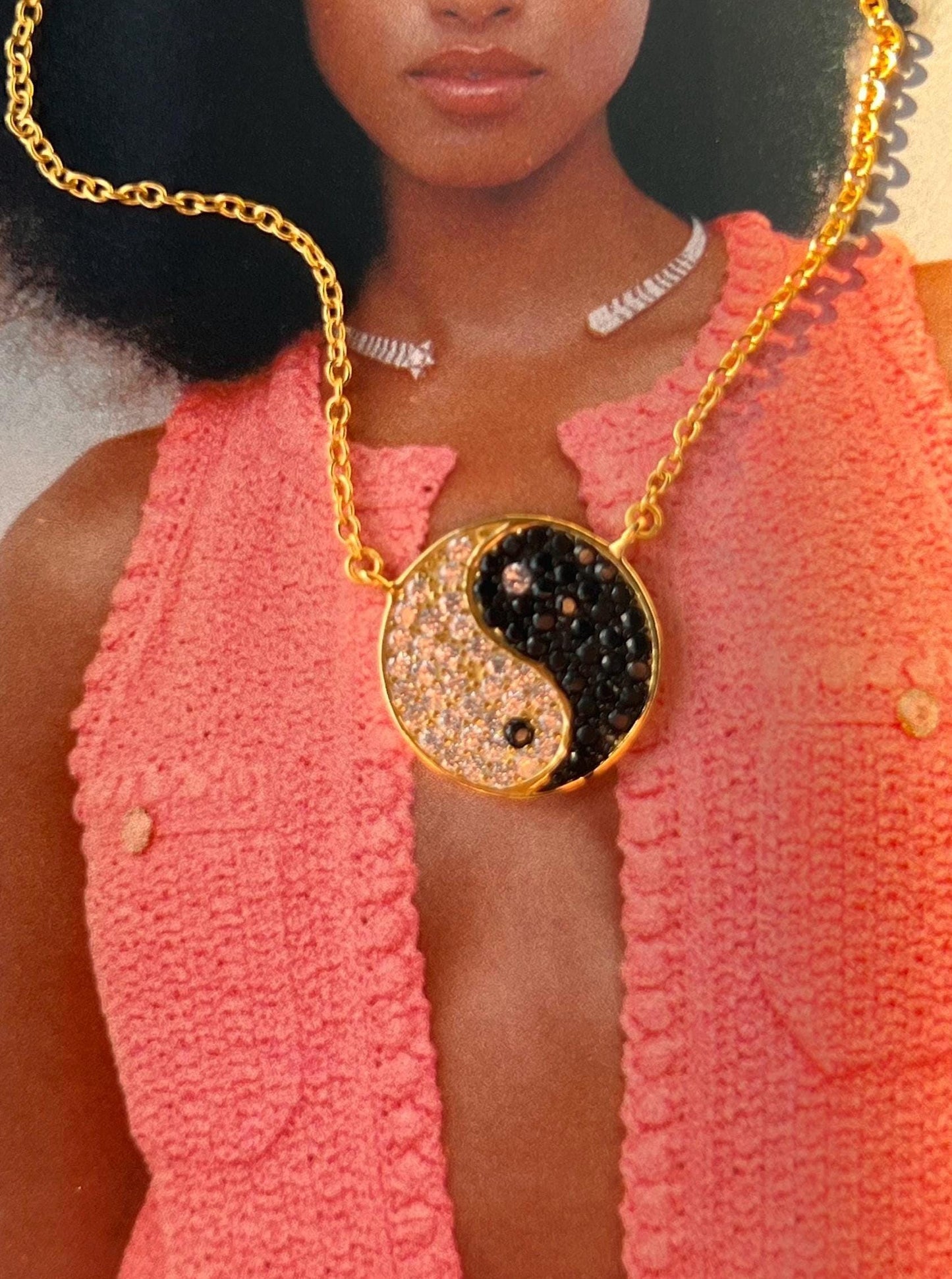 Gold Yin Yang Necklace,Yin Yang Jewelry,Spiritual Necklace,Minimalist Yoga Gift,Protection Jewelry,Dainty Necklace,Balance Jewelry