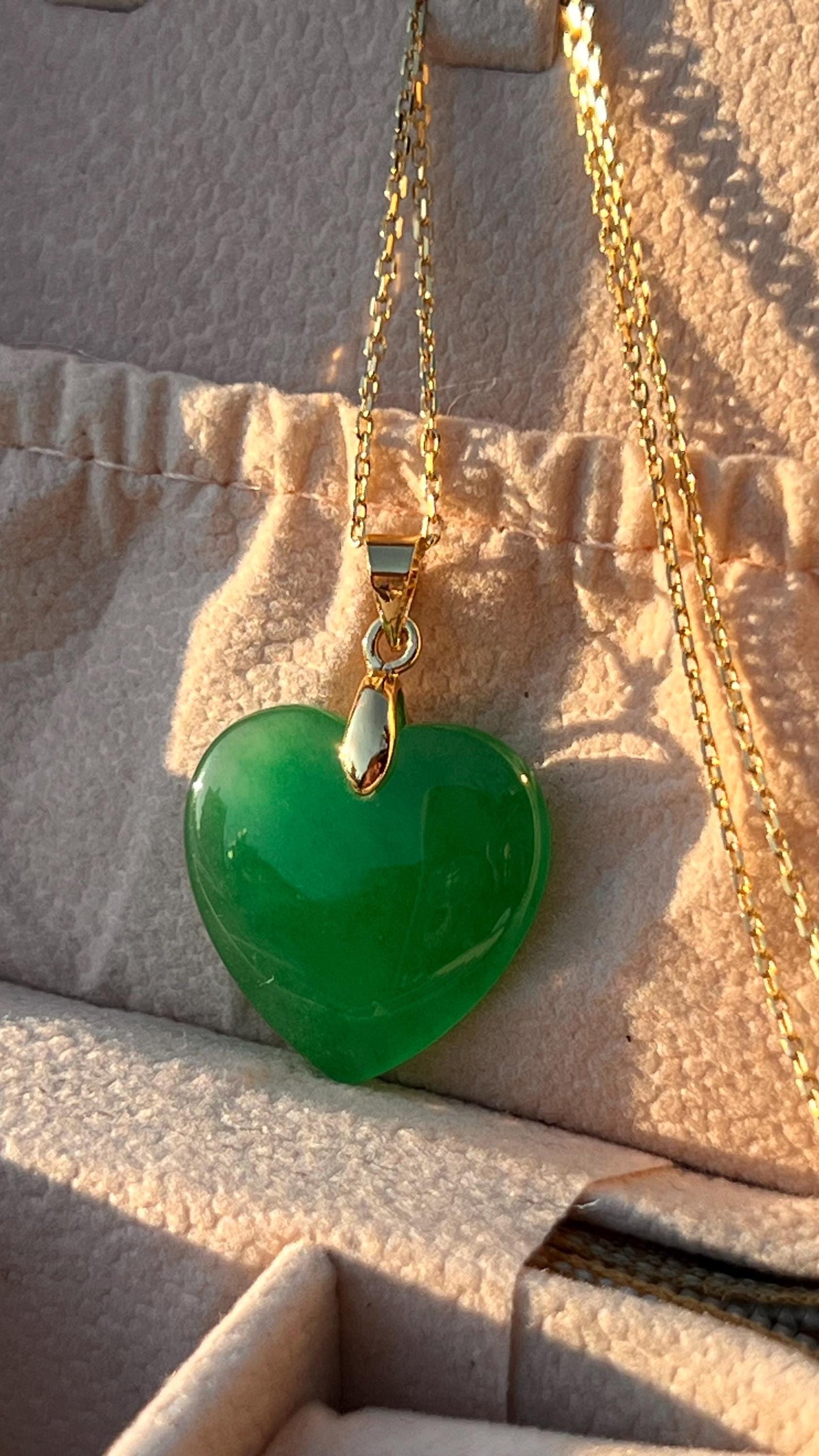 Jade Pendant Necklace spiritual jewelry green jade necklace heart shaped necklace Jade jewelry Love Jewelry,gift ideas for her