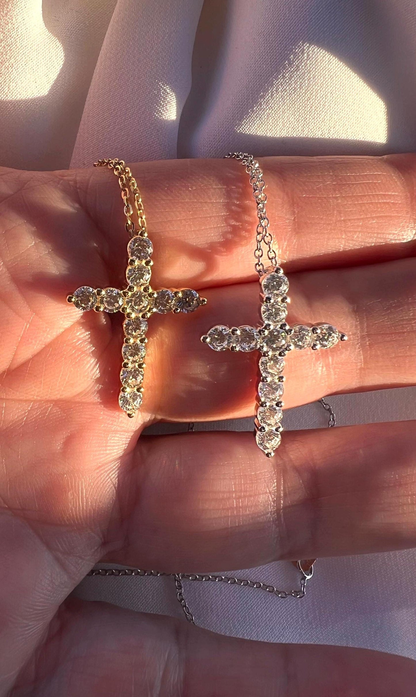 Cross Pendant,CZ Cross Necklace,Diamond Cross ,Baptism Gift ,Cross Jewelry,Bridal Jewelry,Gold Cross Necklace