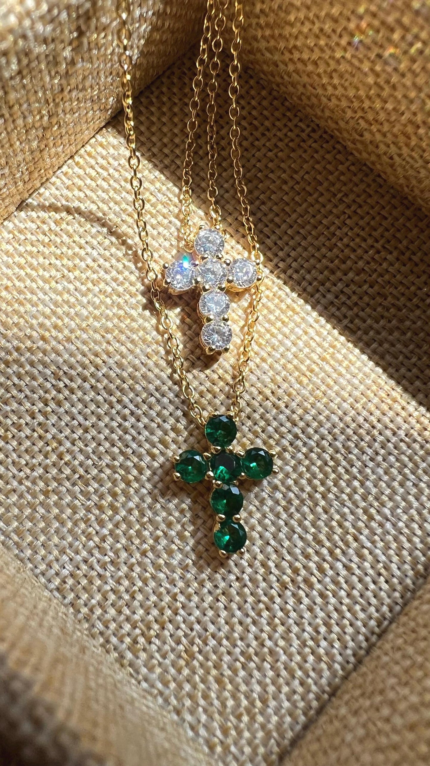 Cross Necklace,Religious Necklace,CZ Cross Pendant,Faith Jewelry,Stackable Necklace,Gemstone Cross Pendant Necklace