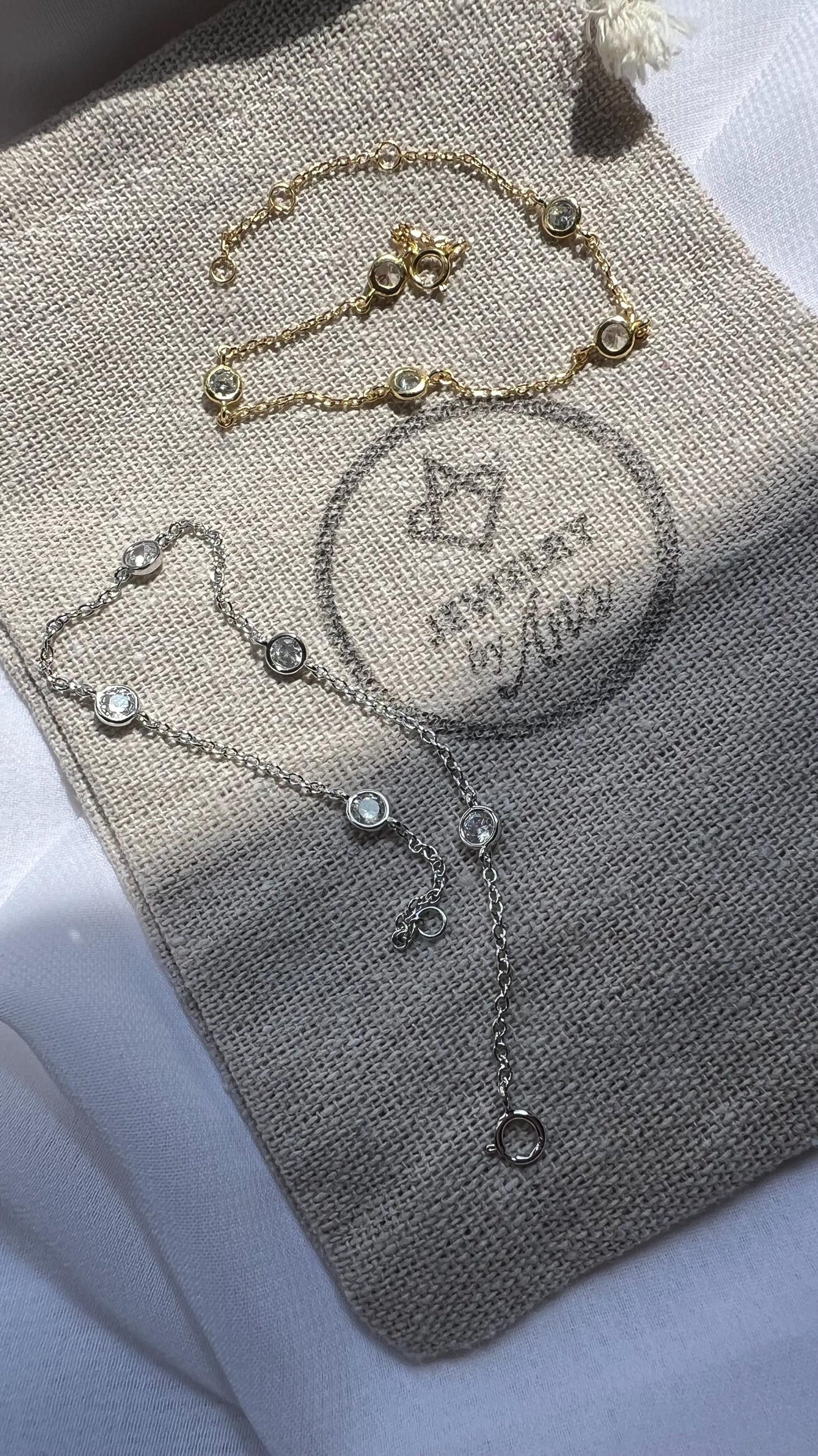 Diamond Station Bracelet ,diamond by yard bracelet,gemstone bracelet,gold dainty bracelet,stackable bracelet
