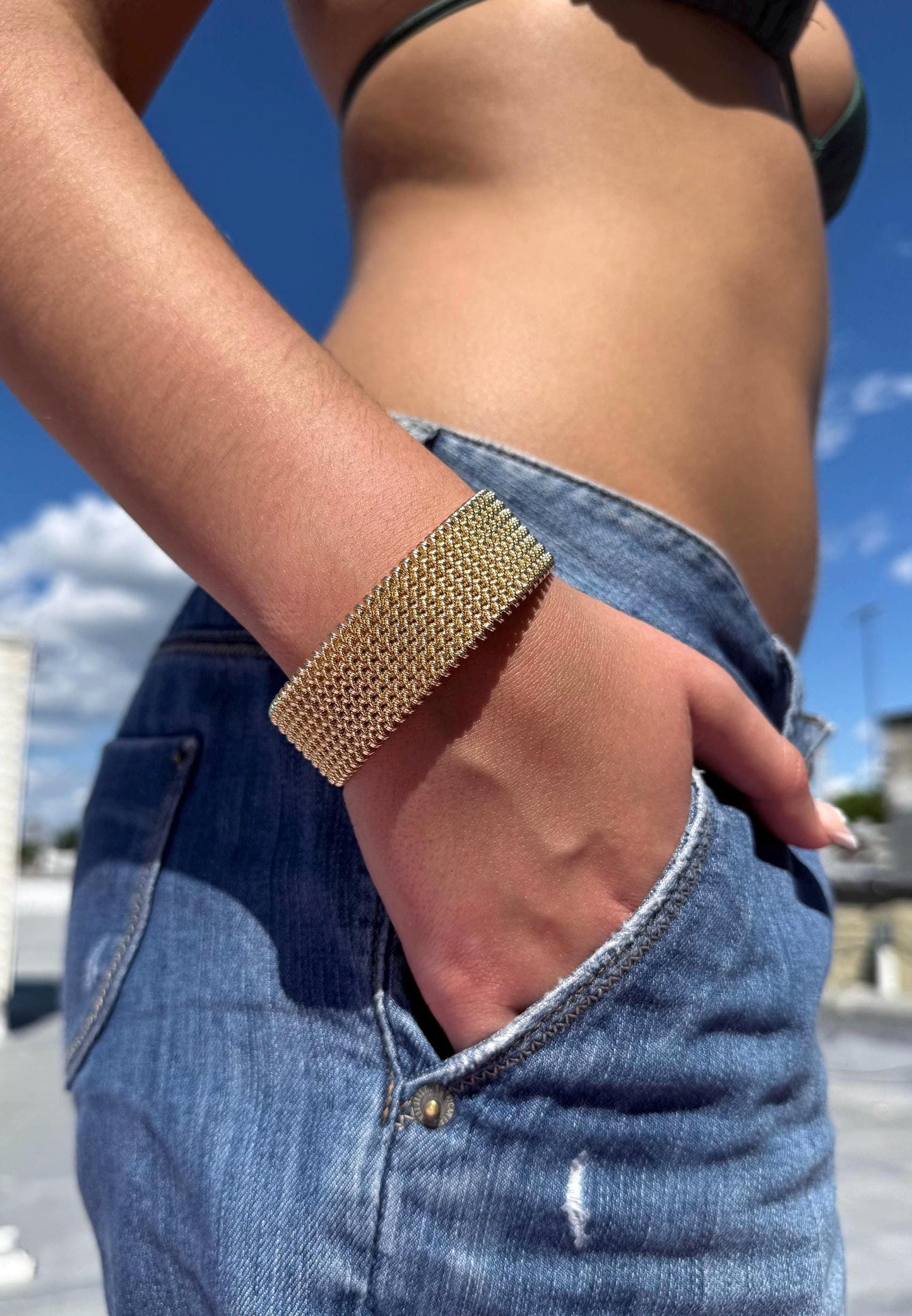 Chunky Brass Statement Bracelet Bold Cuff Bangle Adjustable Wide Bracelet for Women Handmade Boho Jewelry Trendy Boho Bracelet Gift for her