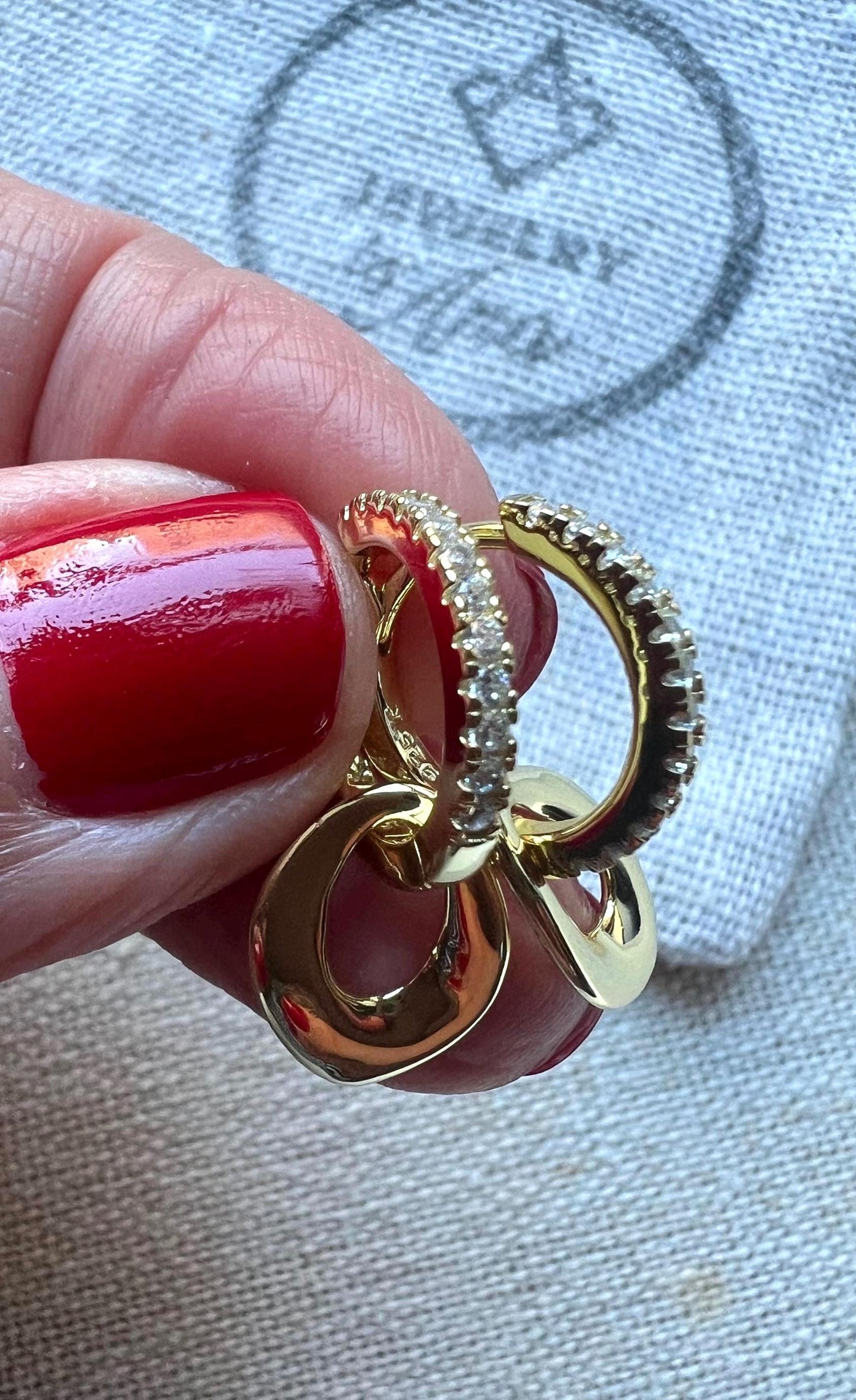 Gold Plated Sterling Silver Hoop Earrings,Cubic Zirconia Huggies,Everyday Earrings,Stackable Jewelry,925 Sterling Silver Earrings