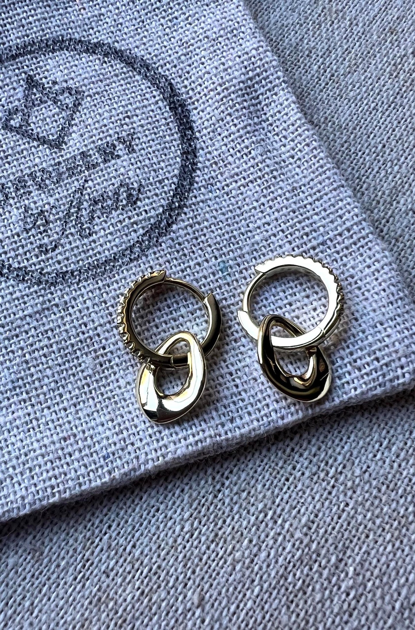 Gold Plated Sterling Silver Hoop Earrings,Cubic Zirconia Huggies,Everyday Earrings,Stackable Jewelry,925 Sterling Silver Earrings