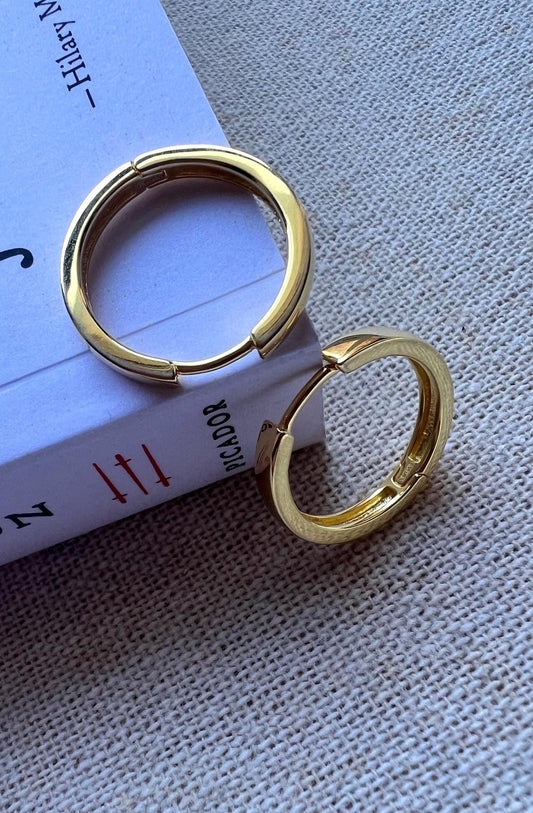 14K Gold Plated Huggie Hoop Earrings,Everyday Jewelry, Small gold hoop earrings, 925 Sterling Silver Earrings,Unisex Earrings