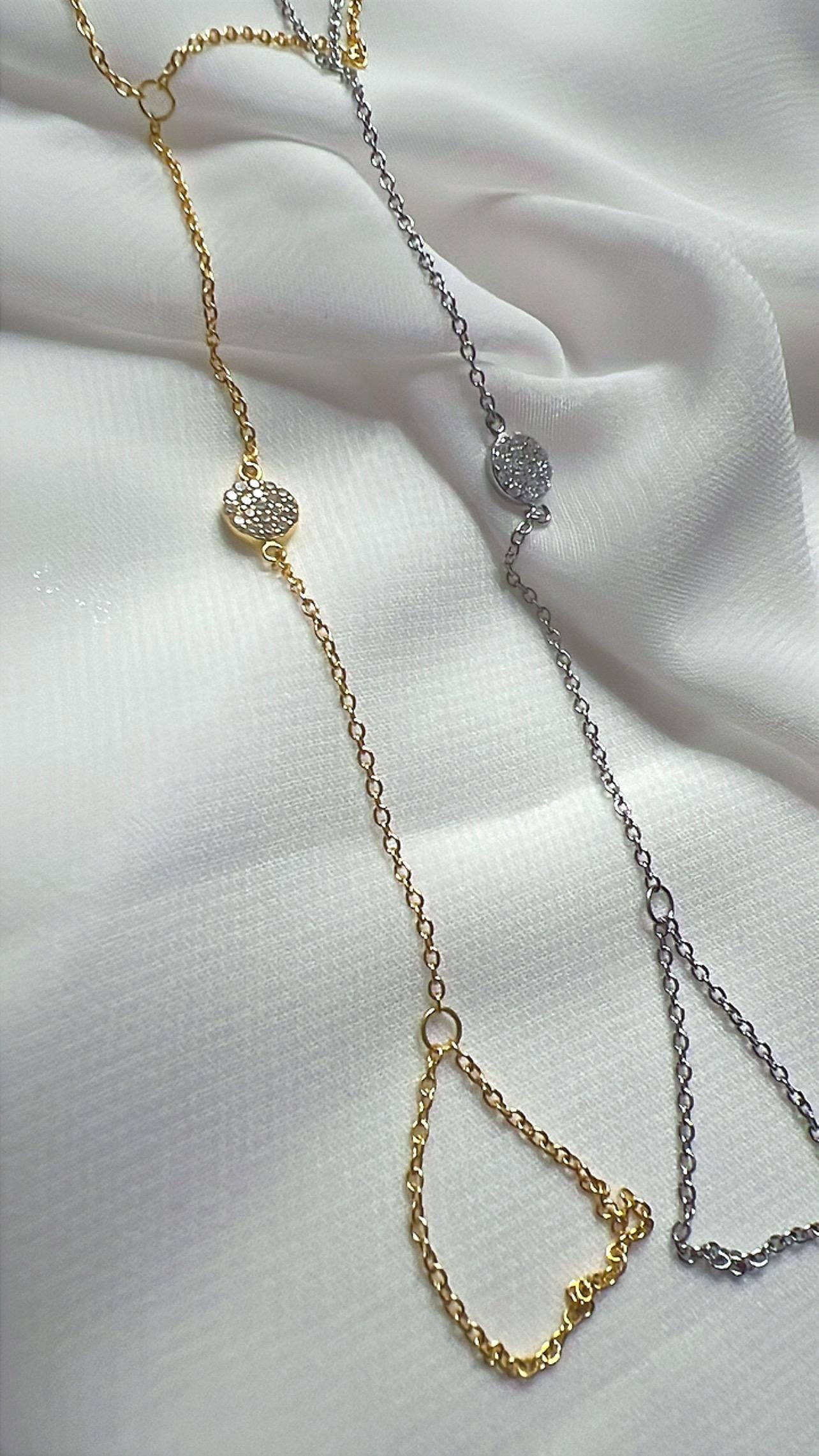 Finger Bracelet,Dainty Hand Chain Bracelet for Women,Slave Bracelet, Gold Finger Bracelet, Cubic Zirconia Bracelet