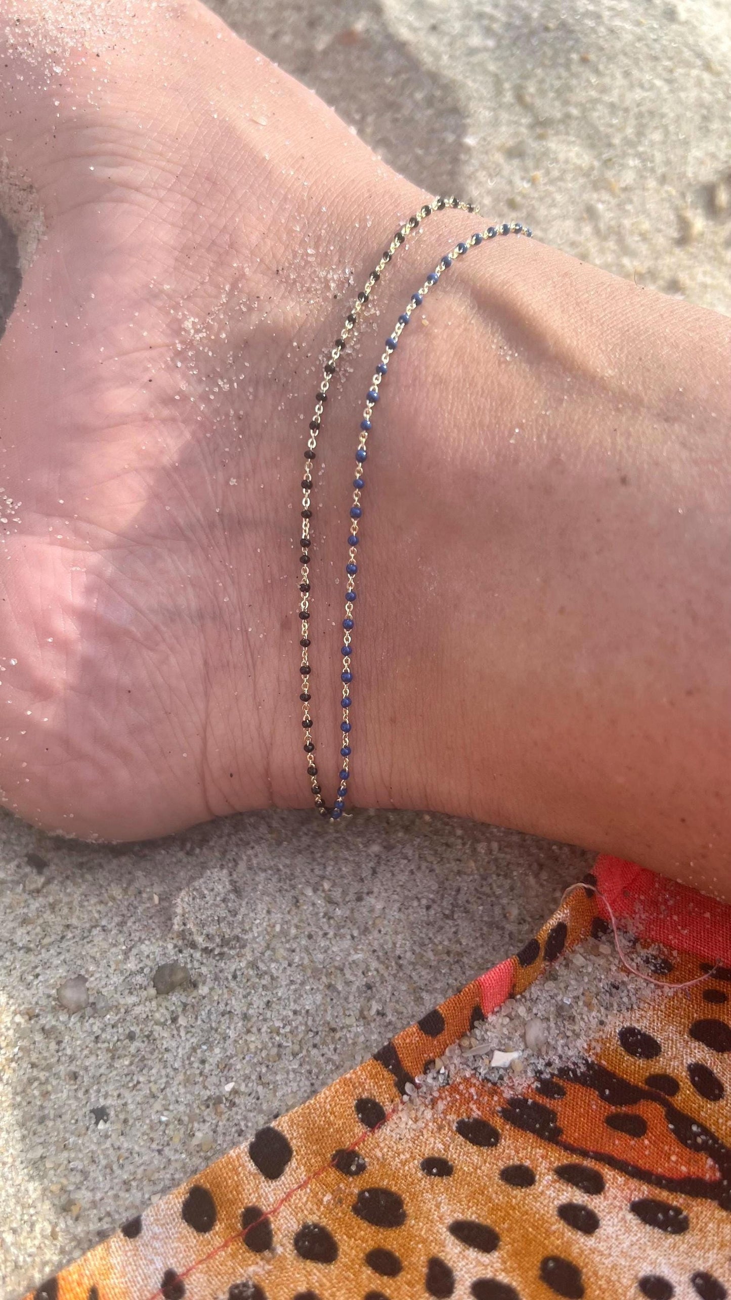 14K Gold Plated anklet,dainty beaded anklet bracelet,adjustable ankle bracelet,beach anklet for women,summer anklet jewelry layered anklet