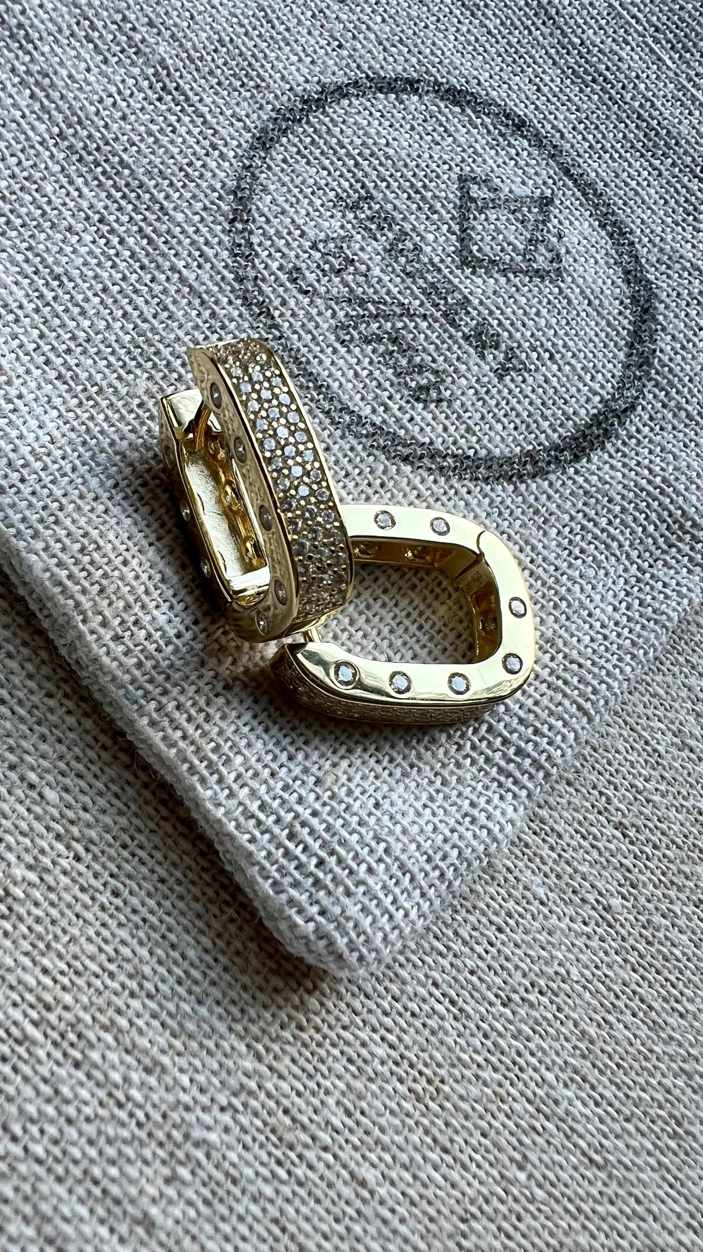 14K Gold Plated CZ Huggie Hoop Earrings: Sterling Silver Dainty Hoops