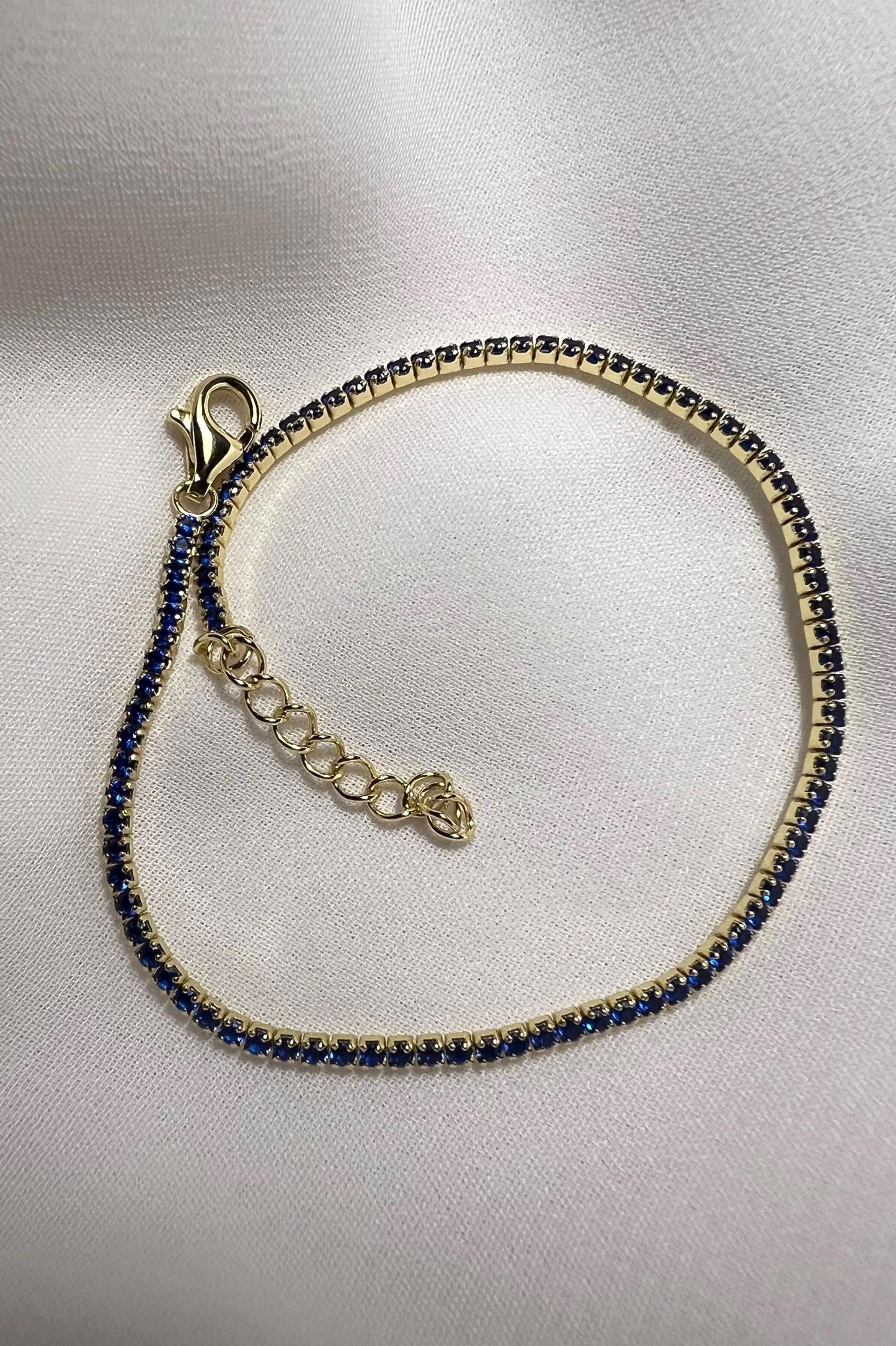 14K Gold Plated Birthstone Tennis Bracelet: Dainty Cubic Zirconia Jewelry