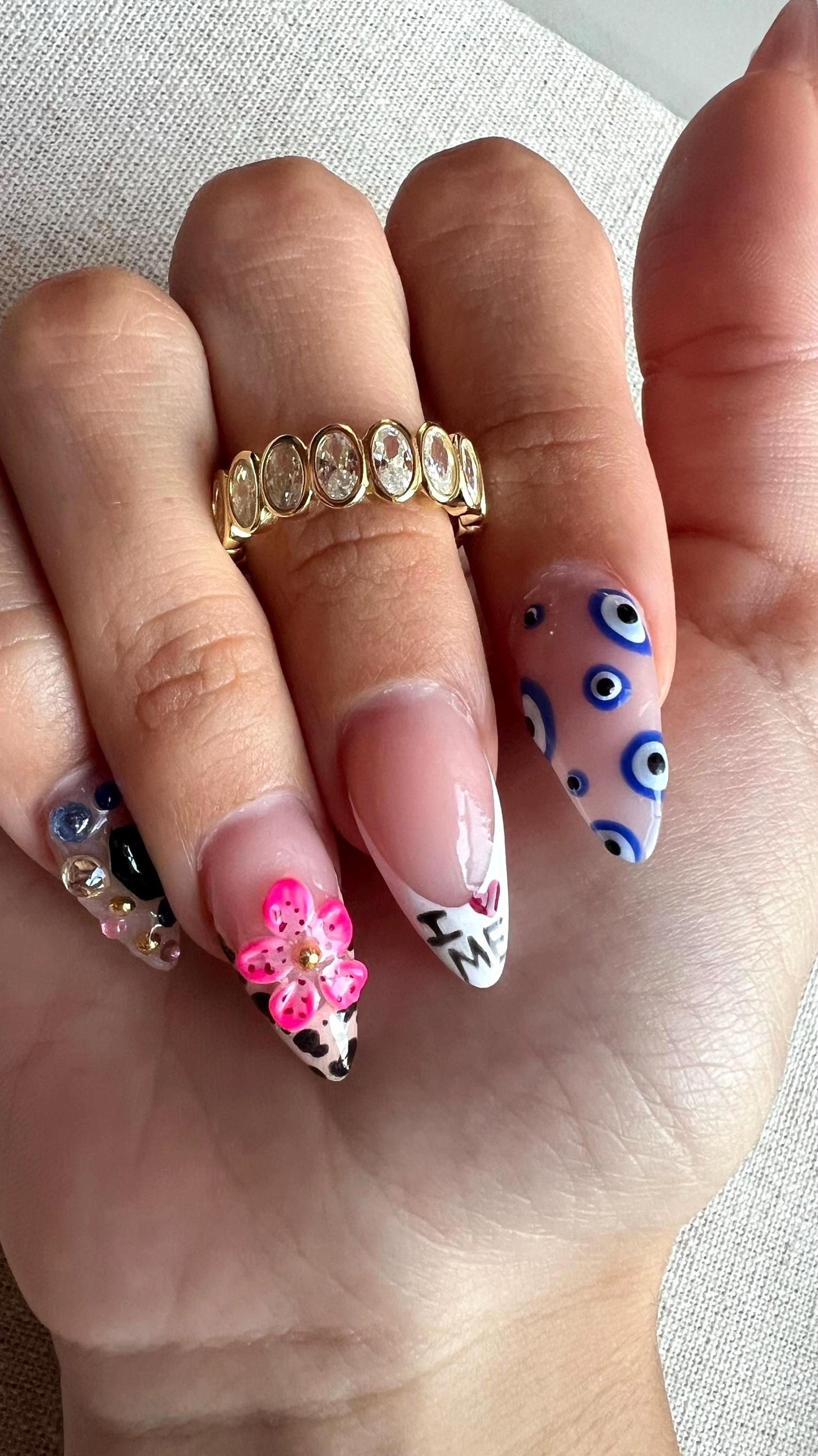 Gold Plated Cubic Zirconia Eternity Band Ring,Oval Cut  Bezel Set Eternity Band,Gold Eternity Band,Wedding Band,Anniversary Jewelry