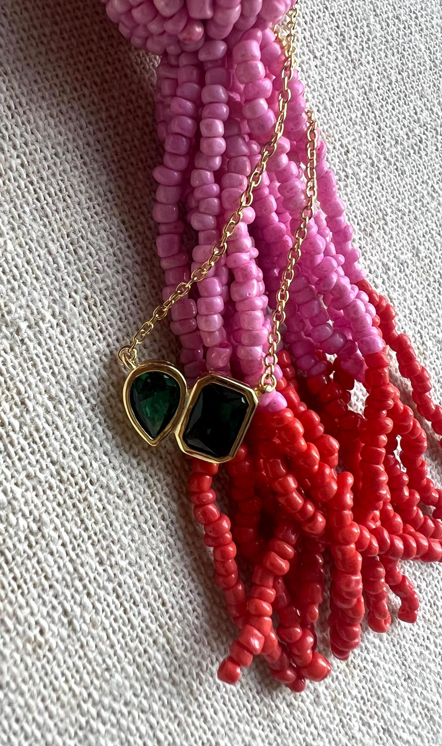 Emerald pendant necklace,solitaire necklace,cubic zirconia necklace,dainty necklace,stackable necklace,gift for her