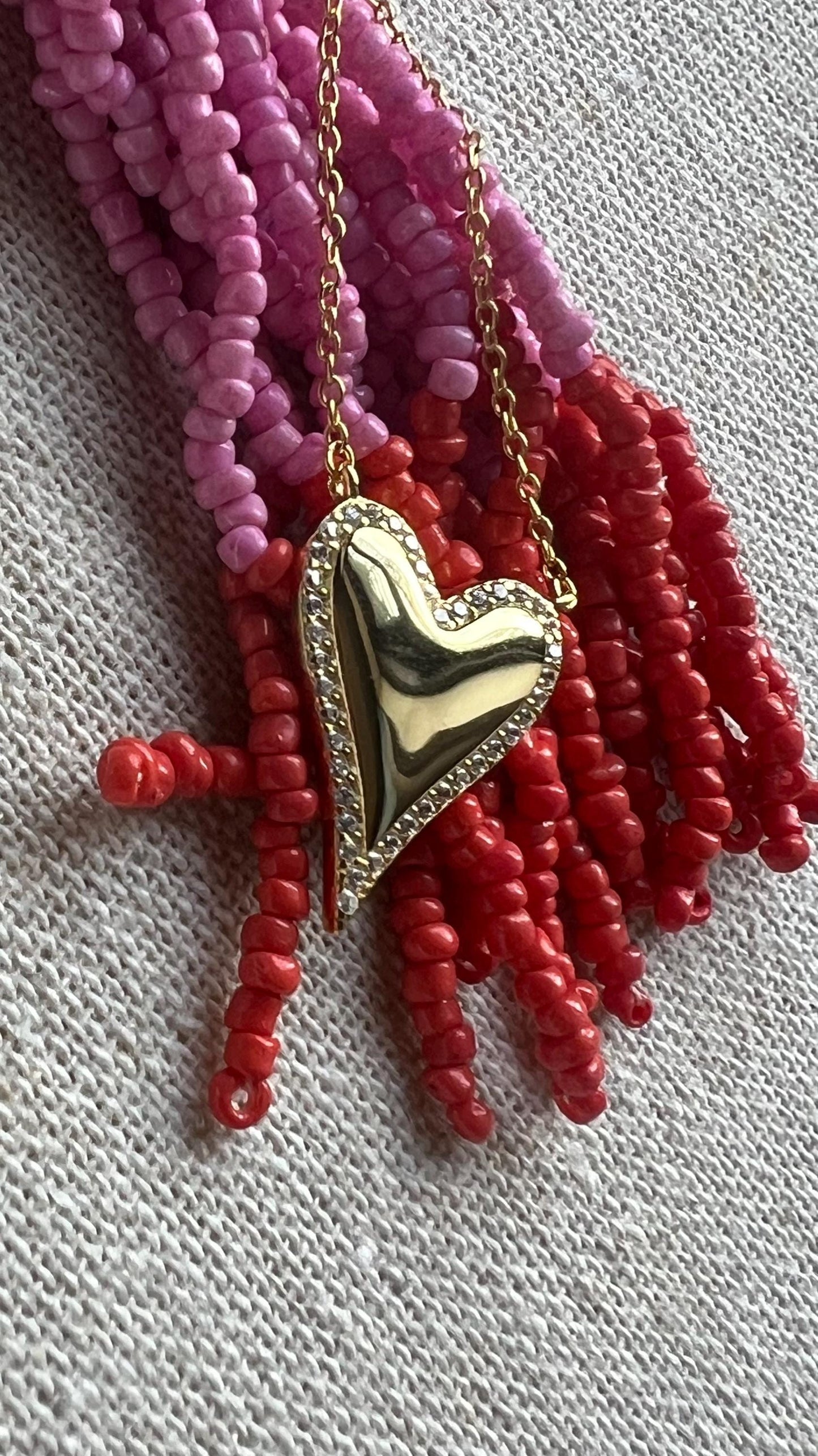 14K Gold Plated Heart Pendant Necklace: Cubic Zirconia Valentine's Jewelry