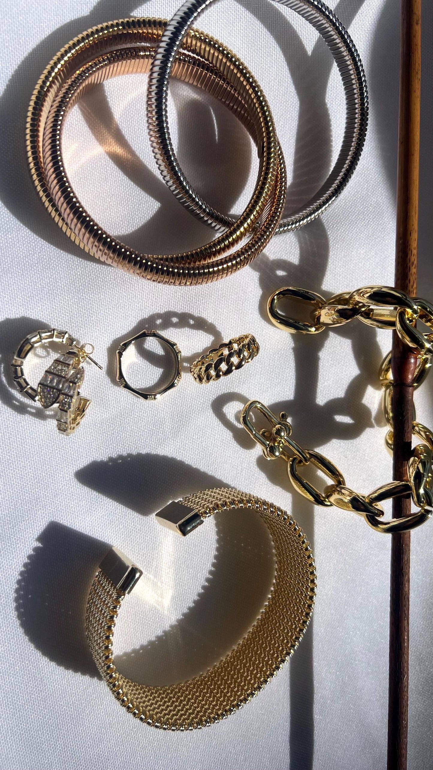 Triple Tubogas,Cobra Inspired Design,Thick Tubogas bracelet, Wide Bangle,Boho Chic jewelry