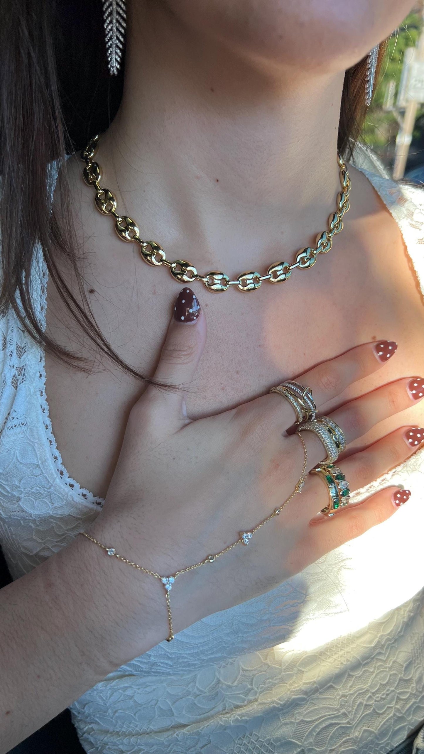 14 K Gold Plated Hand Flower Bracelet with CZ ,Dainty Floral Bracelet,Gold finger Bracelet,Adjustable Hand Chain,Gold hand Chain Bracelet